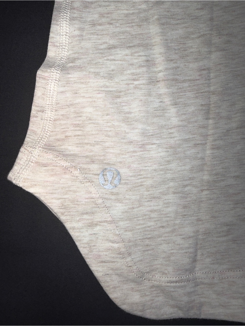 Lululemon Women's Pink Sleeve Heather Gray Tee Size 2 - Picture 5 of 5